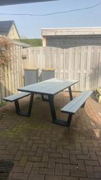 Picknicktafel Coffee Bay Grey aluminium en polywood, Tuin en Terras, Picknicktafels, Ophalen, Zo goed als nieuw, Rechthoekig, Aluminium