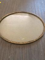 Oude ovale lijst met glas - Vintage decoratie, Ophalen of Verzenden, Gebruikt, Overige materialen, Minder dan 50 cm