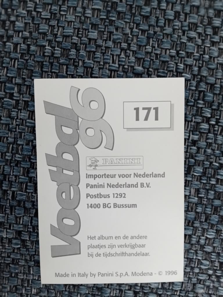 Panini Voetbalplaatjes 171 & 173 Glimmend - Zeer Goede Staat, Verzamelen, Ophalen of Verzenden