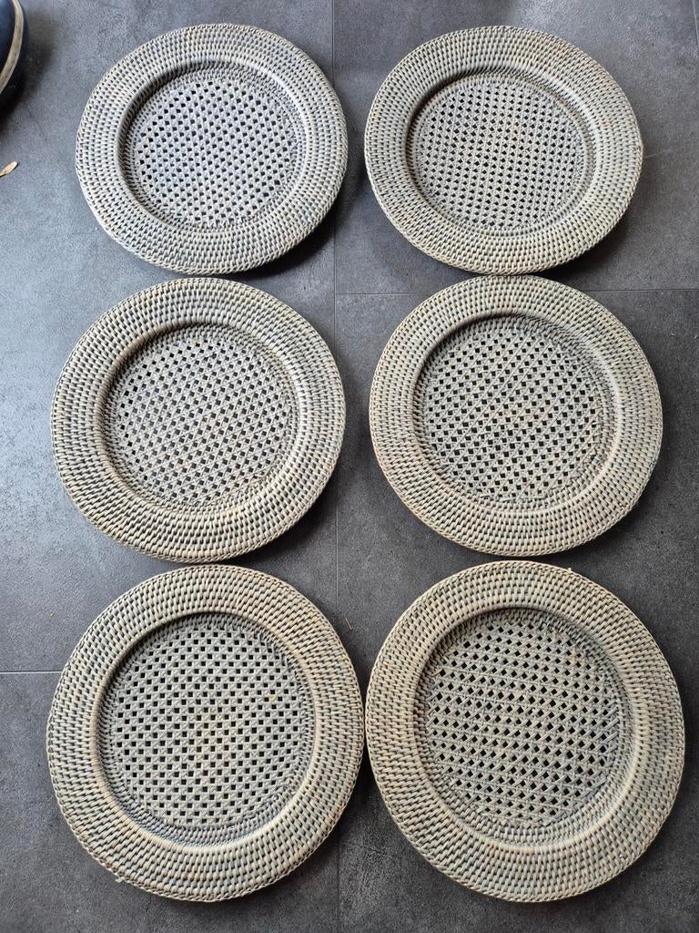 Mooie rotan onderborden, Huis en Inrichting, Ophalen of Verzenden, Zo goed als nieuw, Bord