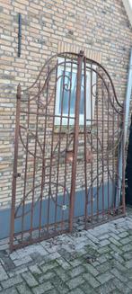 Antieke smeedijzeren poort , toegangshek. 180cm breed., Ophalen, IJzer, Sierhekwerk