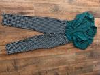 Lady day broek en blouse zwart, wit met groen, Maat 38/40 (M), Ophalen of Verzenden, Zo goed als nieuw, Lang