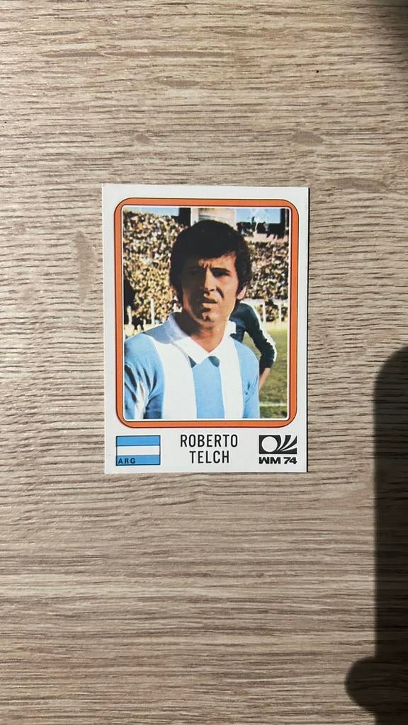 Panini munchen 74 plaatje Roberto Telch WK 74, Ophalen of Verzenden, Zo goed als nieuw, Sticker