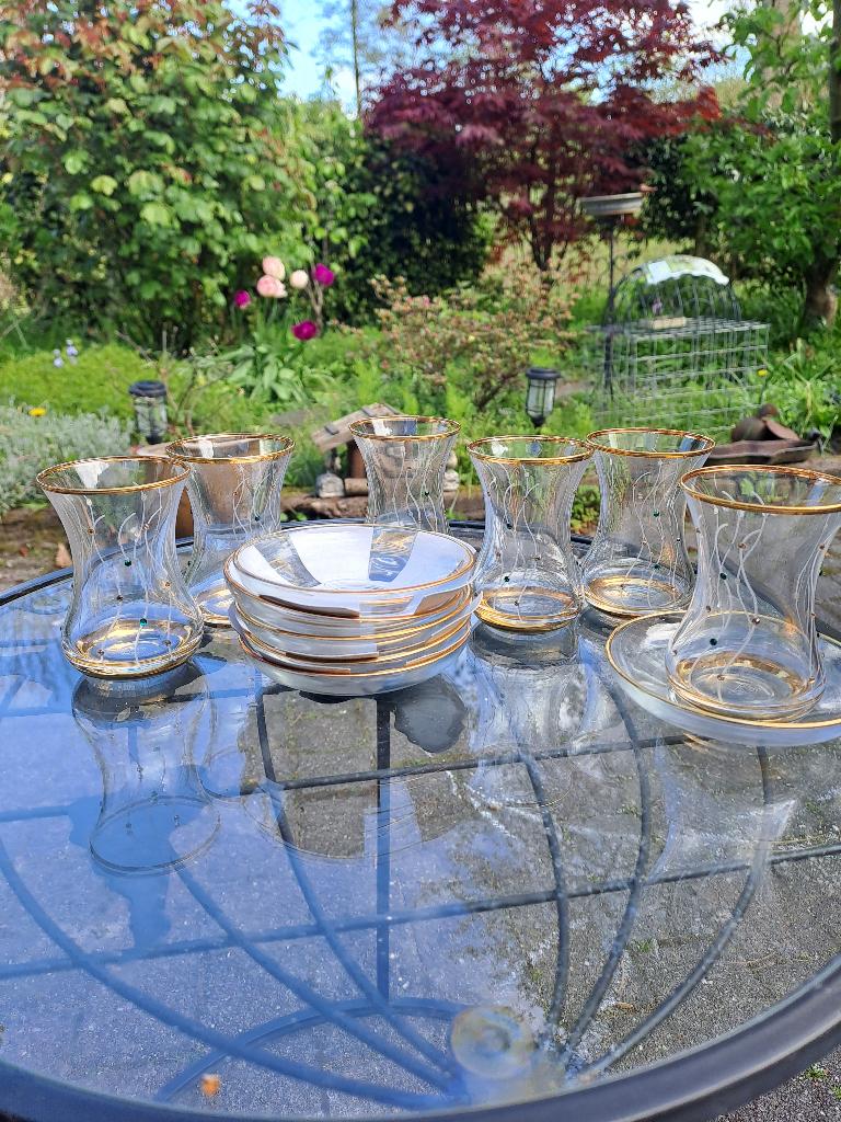 Een nieuw Turks thee servies, Huis en Inrichting, Keuken | Servies, Ophalen, Nieuw, Glas, Overige stijlen
