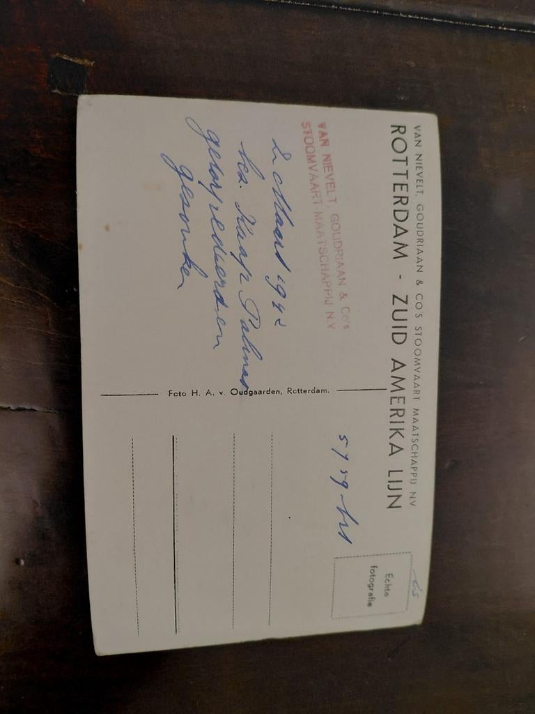 SS  " ALPHACCA",In 1942 getorpedeerd bij Kaap Palmas, Ophalen of Verzenden, Gebruikt, Motorboot, Kaart, Foto of Prent