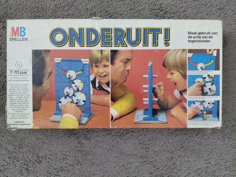 Onderuit ! Van MB ( Vintage uit 1970 ), Een of twee spelers, Ophalen of Verzenden, Zo goed als nieuw, MB Games
