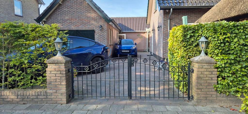 Sierhekwerk dubbele poort, Ophalen, Gebruikt, IJzer, Sierhekwerk