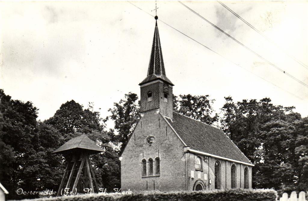 Oosterwolde [Fr.], N.H. Kerk - klokkenstoel - ongelopen, Ophalen of Verzenden, Voor 1920, Ongelopen, Friesland