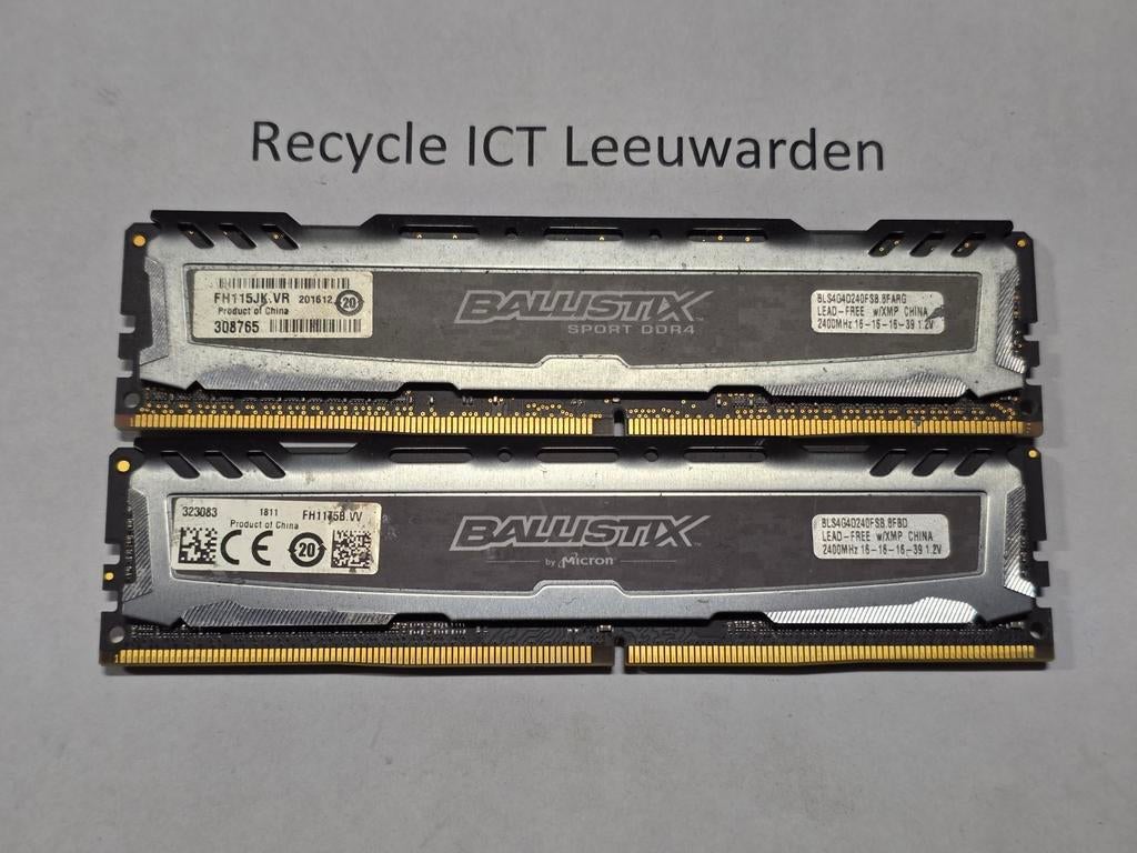 Crucial Ballistix Sport LT DDR4 pc4 8GB kit 2x4gb 2400MHz, Computers en Software, RAM geheugen, Gebruikt, DDR4, 8 GB, Ophalen of Verzenden