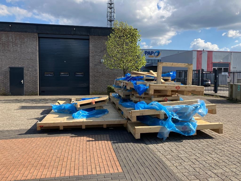 Grote houten pallets, Tuin en Terras, Haardhout, 3 tot 6 m³, Ophalen, Overige houtsoorten, Blokken