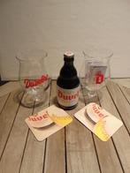 2 Duvel glazen met 1 Duvel + viltjes, Ophalen of Verzenden, Zo goed als nieuw, Glas of Glazen, Duvel