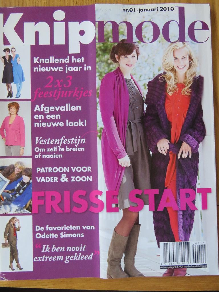 Knipmode januari 2010 patronen mode voor mannen, Hobby en Vrije tijd, Kledingpatronen, Ophalen of Verzenden, Zo goed als nieuw
