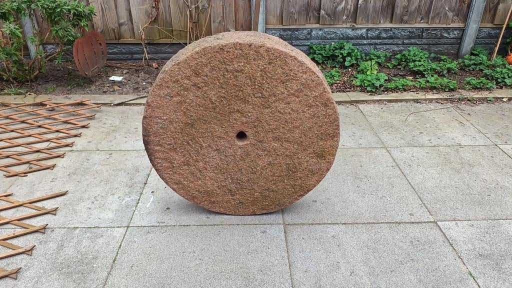 Molensteen van Graniet - Diameter 70cm, Dikte 15cm, Ophalen, Gebruikt, Steen, Abstract beeld
