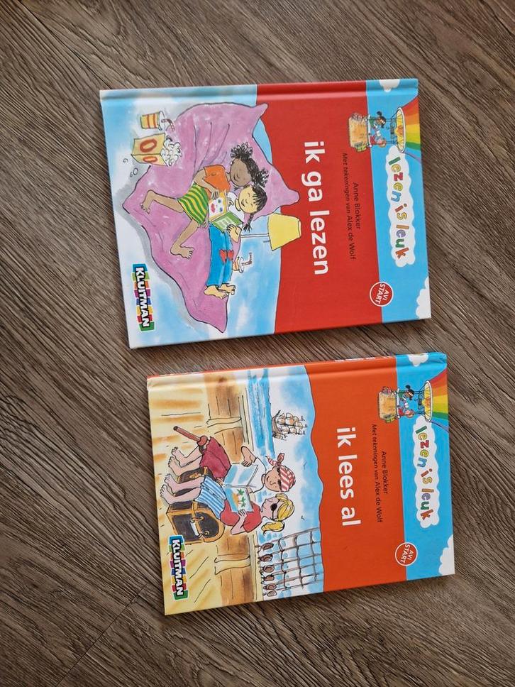 2 Lezen is Leuk boekjes: Ik ga lezen & Ik lees al, Boeken, Kinderboeken | Kleuters, Gelezen, Fictie algemeen, 5 of 6 jaar, Jongen of Meisje