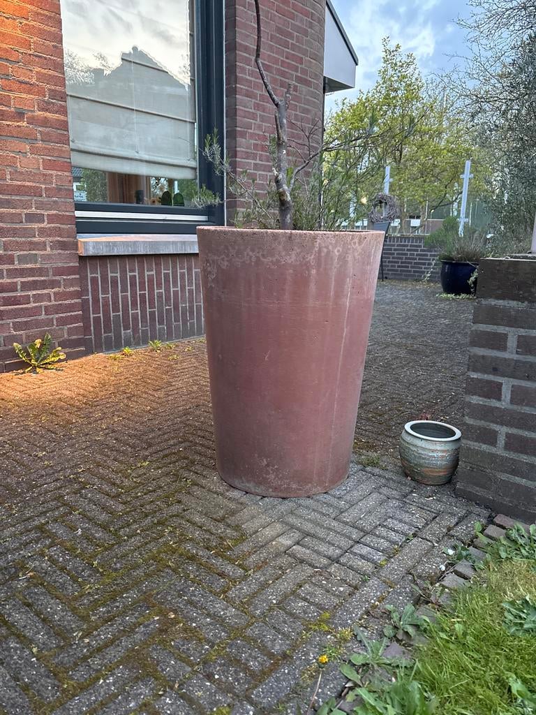 Grote terracotta bloempot, Tuin en Terras, Overige materialen, Gebruikt, Minder dan 60 cm, Ophalen of Verzenden