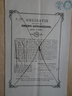 Obligatie  Gemeente Oostdongeradeel. Metslawier 1866 !!!!, Ophalen of Verzenden, Aandeel