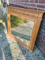 Antieke eiken spiegel., Ophalen, Rechthoekig