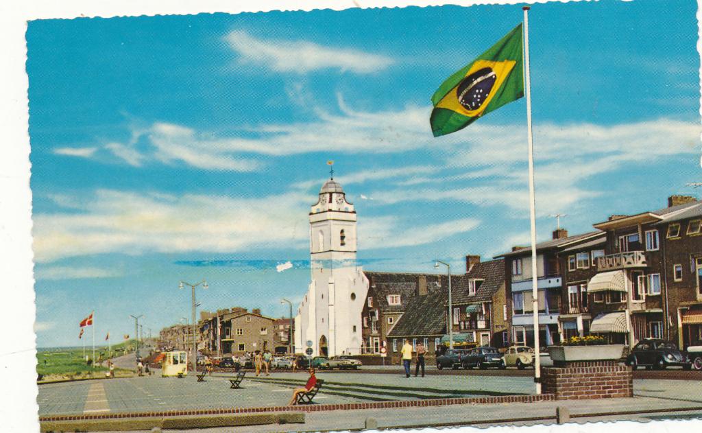 9772 Katwijk aan Zee Boulevard Oude Kerk, Ophalen of Verzenden, 1940 tot 1960, Zuid-Holland