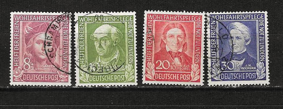 Duitsland 117-120, Postzegels en Munten, Postzegels | Europa | Duitsland, Ophalen of Verzenden, BRD, Gestempeld