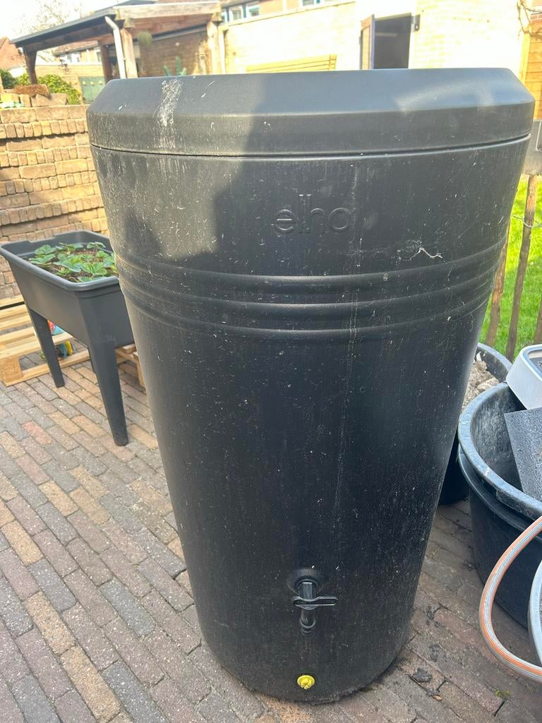 Elho regenton 200 liter, Ophalen, Kunststof, Gebruikt, Met kraantje