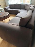Bruine 5-zits hoekbank, Ophalen, 250 tot 300 cm, Gebruikt, Hoekbank