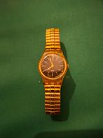 Vintage Swatch Horloge Goudkleurig met Rekband, Ophalen of Verzenden, Gebruikt
