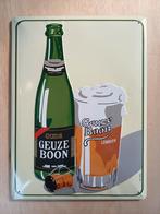 Boon Oude Geuze Origineel Reclamebord Metaal Met Reliéf, Verzamelen, Biermerken, Ophalen, Nieuw, Reclamebord, Plaat of Schild