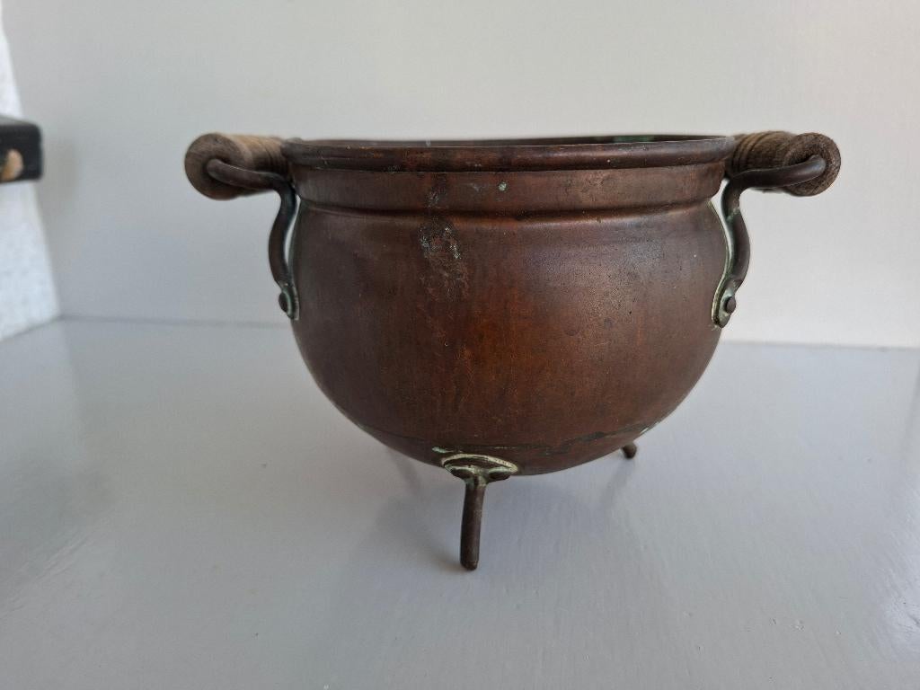 Keteltje - potje - plantenbak - bolrond - metaal, Ophalen of Verzenden