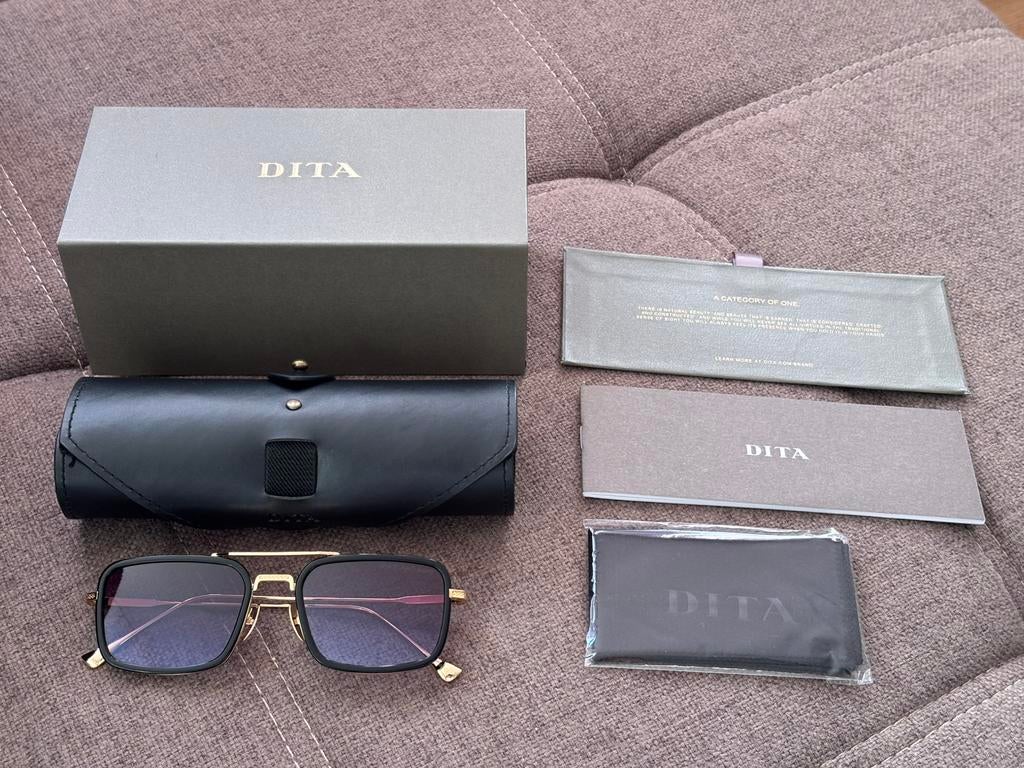 Dita Flight Eight Gold/Black, Overige merken, Zonnebril, Zwart, Nieuw