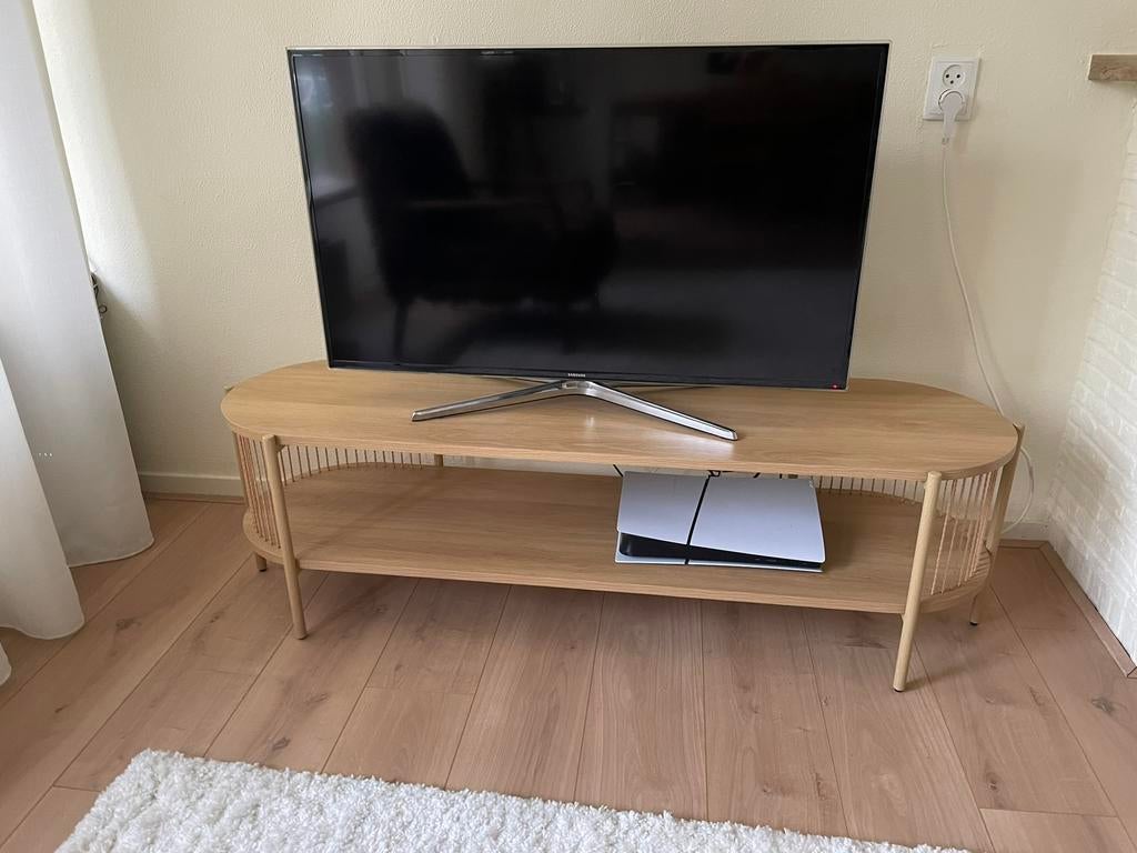Houten TV meubel, Ophalen, 100 tot 150 cm, Zo goed als nieuw, Minder dan 100 cm