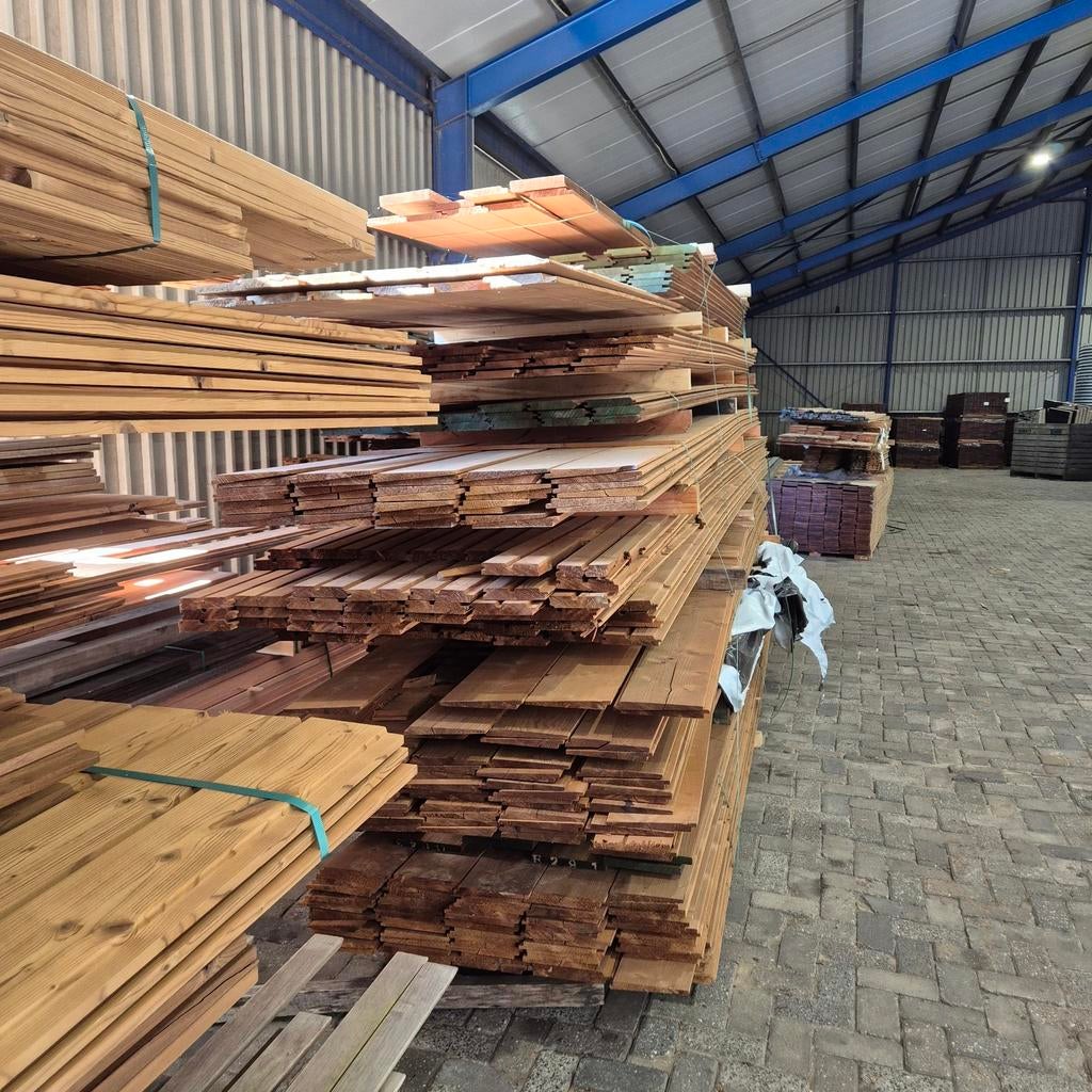 Thermo Vuren, Ayous en Fraké Hout - Diverse Partijen, Ophalen, Minder dan 25 mm, Nieuw, Plank