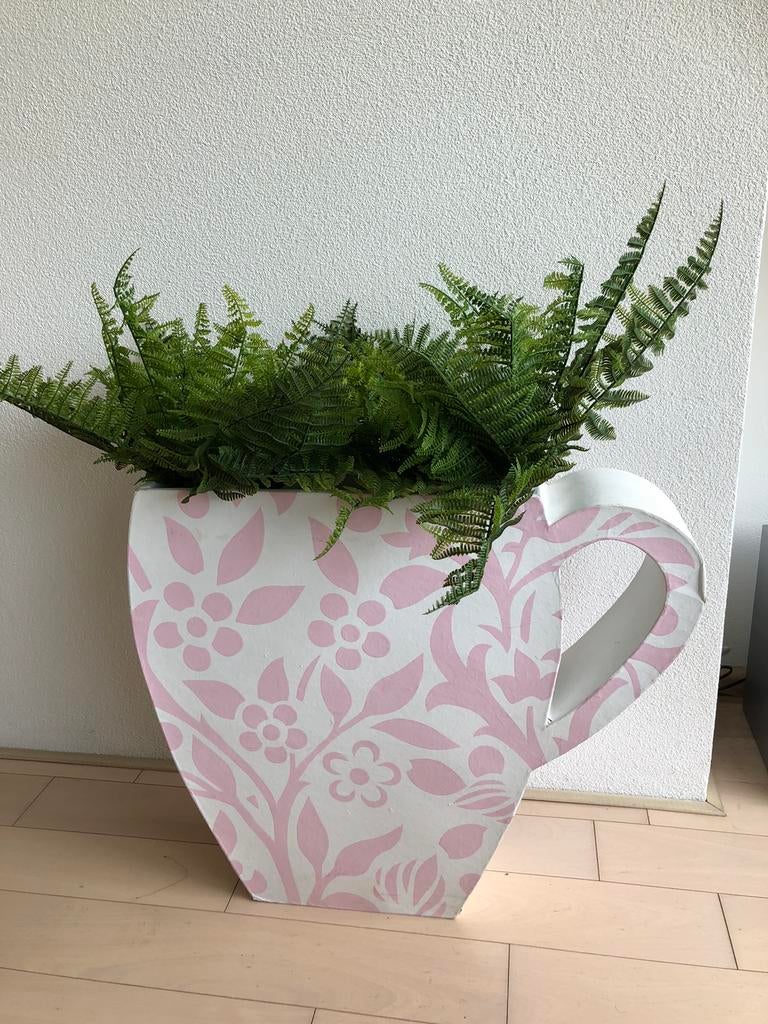 Grote theekop van papier maché., Ophalen of Verzenden, Gebruikt