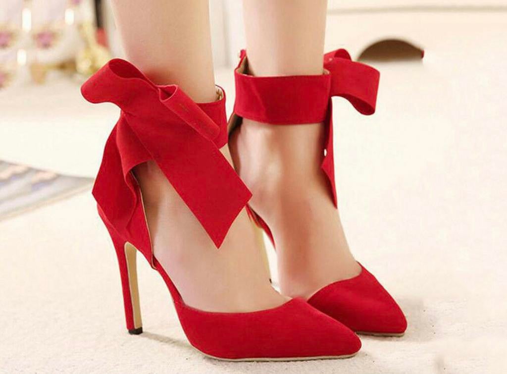 Rode pumps elegant tikje sexy hak 9 cm enkelbandje maat 38, Pumps, Verzenden, Nieuw, Rood