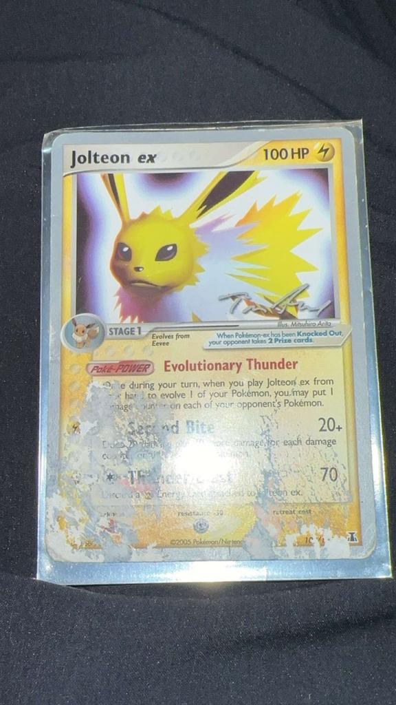 Jolteon ex kaart uit Pokemon World Championship 2007, Ophalen of Verzenden, Gebruikt, Losse kaart