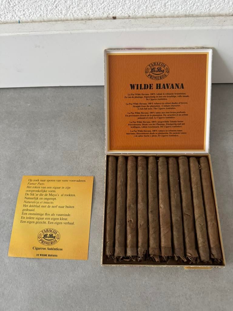 Wilde havana la paz primeros, Ophalen of Verzenden, Zo goed als nieuw, Tabaksdoos of Verpakking