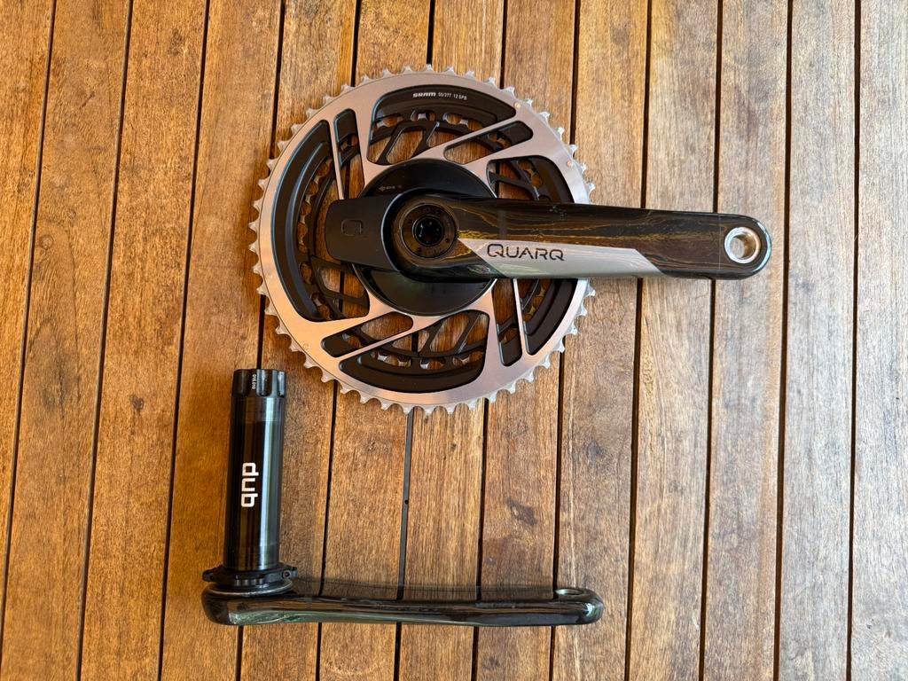 Sram Red AXS Powermeter 50/37t + Quarq crank 172,5 MM, Crankstel of Pedalen, Gebruikt, Overige materialen, Ophalen of Verzenden