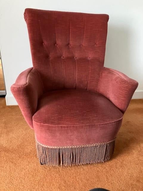 fauteuil / stoel, Huis en Inrichting, Fauteuils, Ophalen, Gebruikt, Stof, 50 tot 75 cm