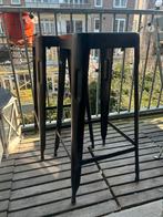 Set van 2 ijzeren barkrukken in Tolix stijl, Gebruikt, Met voetsteun, 60 tot 90 cm, Ophalen of Verzenden