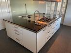 Moderne complete keuken met eiland – incl. inbouwapparatuur, Ophalen, Gebruikt, Wit, Overige typen