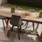 Houten buitentafel met 6 stoelen, Tuin en Terras, Tuintafels, Ophalen, Gebruikt, Rechthoekig, Hout