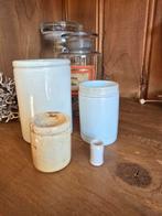 Set van antieke zalfpotjes en apothekerspotten, Ophalen of Verzenden