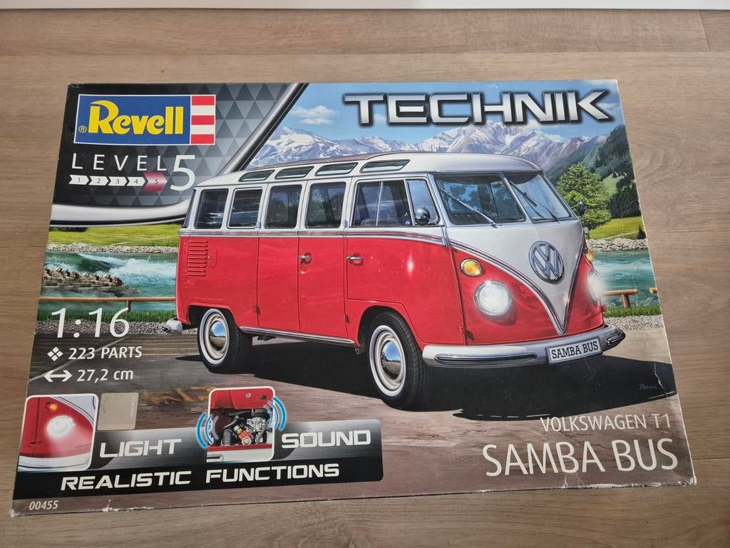 Revell Techniek VW T1 Samba Bus Modelbouwset, Auto, Revell, Groter dan 1:32, Nieuw