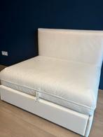 Ikea Vallentuna Slaapbank - Wit Leer - Nieuwstaat, Eenpersoons, Wit, Ophalen of Verzenden, Zo goed als nieuw
