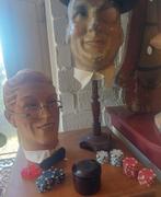 12 x bakelieten schotels in houder met kaart symbolen, Ophalen of Verzenden