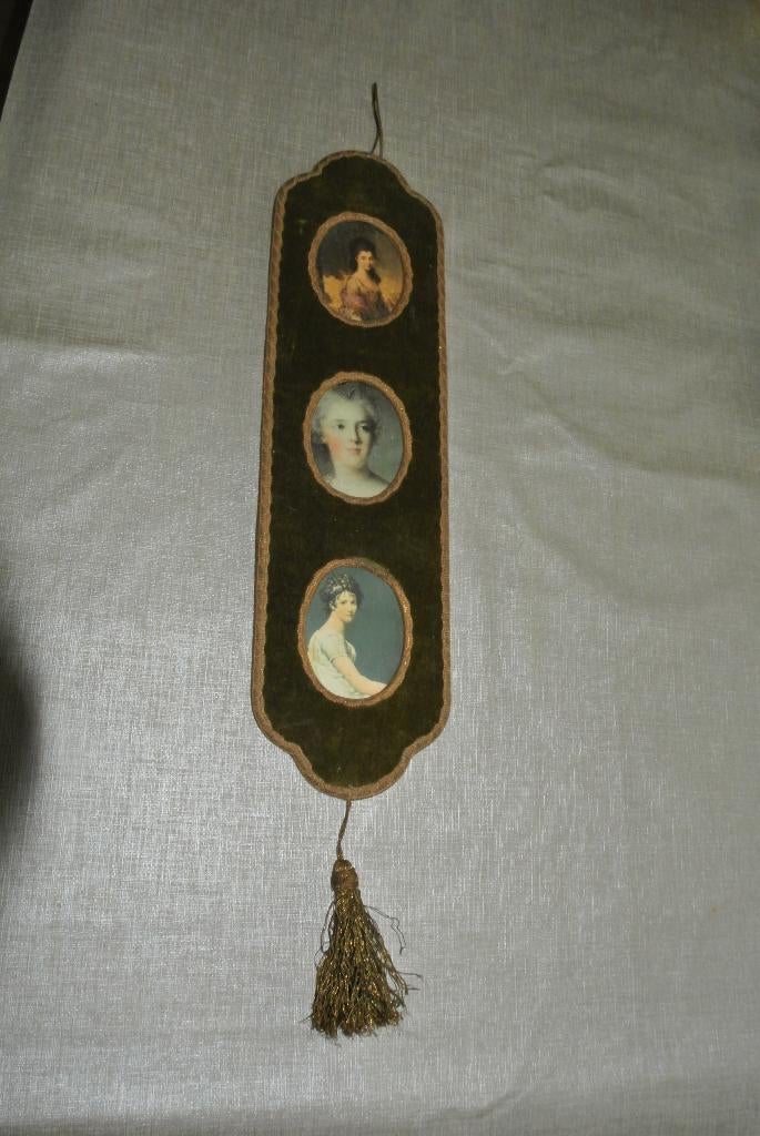 Antieke lijst met 3 portretten, Antiek en Kunst, Ophalen of Verzenden