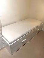 BRIMNES IKEA Bedframe met opberglades, 90x200cm + Matras, Huis en Inrichting, Slaapkamer | Bedden, Ophalen, Gebruikt, 90 cm, Eenpersoons