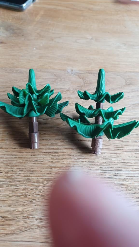 Playmobil onderdelen bomen dennenboom, Ophalen of Verzenden, Gebruikt, Los playmobil