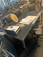 Tafel met 4 stoelen, Huis en Inrichting, Tafels | Eettafels, Ophalen, Gebruikt, 50 tot 100 cm, Glas