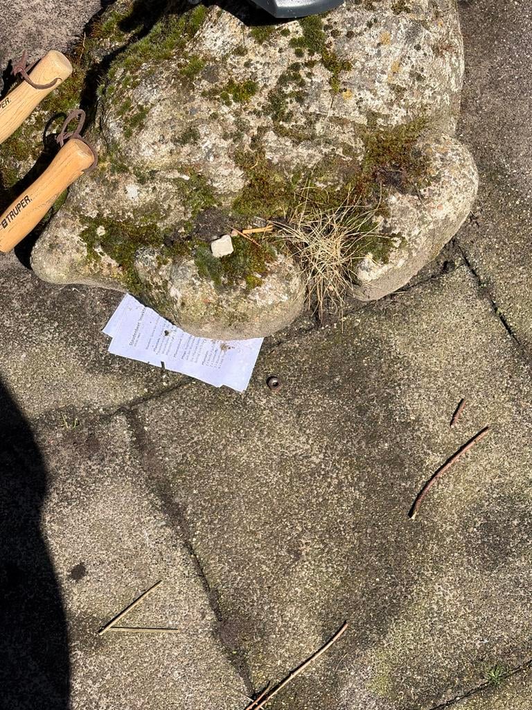 Parasolvoet egel beton, Ophalen, Gebruikt, Parasolvoet