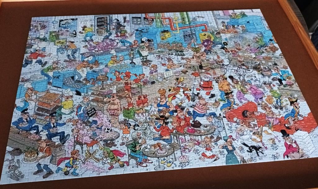 Te koop:  Jan van Haasteren de bakkerij, Ophalen of Verzenden, 500 t/m 1500 stukjes, Zo goed als nieuw, Legpuzzel